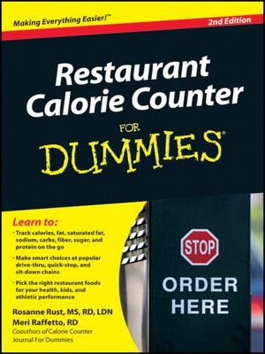 cover image of Restaurant Calorie Counter For Dummies